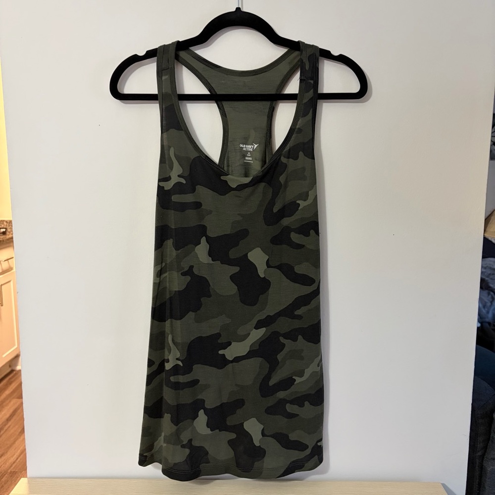 Old Navy Green Camo Tank Top
